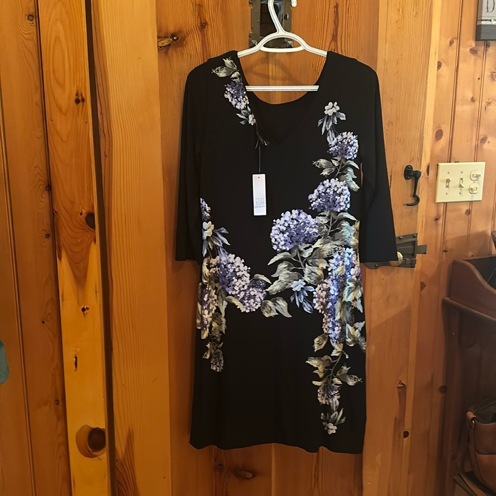 Dress. Reversible. Black and Hydrangea. Size Small. New with bags.